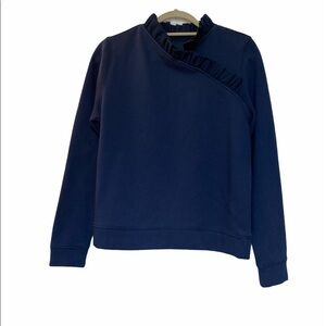 Soaked in Luxury Cecily Sweat sweatshirt ruffle front long sleeve Sz Small NWT